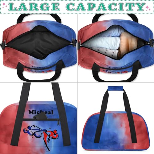 Personalized Martial Art Bag Duffel Bag for Girls, Custom Taekwondo Karate Bag Overnight Bags for Travel Weekender Practice Battle Black - color: Option 8