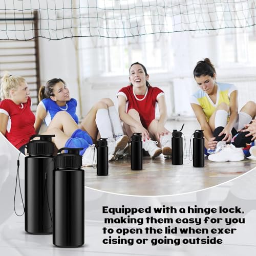 Mifoci 20 Pieces Water Bottle Bulk 17 oz Plastic Water Bottles Bulk Gym Sports Adults Reusable Large Bottles with Leak Proof Flip Top for Party Outdoor (Solid Black) - color: Solid Black