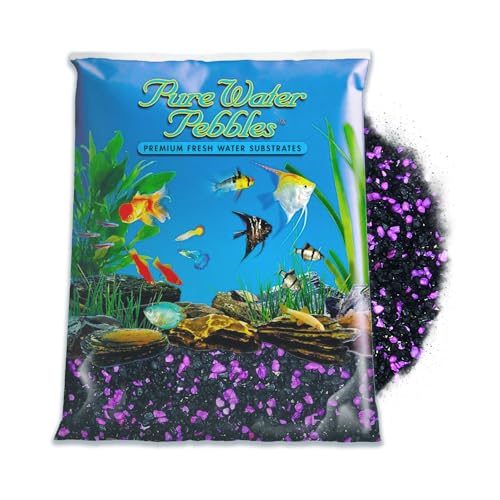 Blakberry Glo Aquarium Gravel - 5 lbs - Non-Toxic, Colorfast, Vibrant Substrate for Aquariums, Terrariums, Ponds & Crafts - color: BlackBerry Glo, size: 5 lb (Pack of 1)