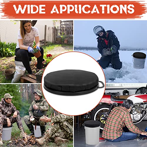 WarBull 5 Gallon Bucket Seat, 360-Degree Swivel Seat Foam Cushion Bucket Seat Lid with Waterproof Cover for Dove Duck Hunting, Fishing, Baseball, Gardening and Camping - color: Black