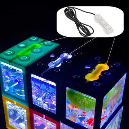 Tnfeeon Small Aquarium Water Plant Light,Full Spectrum Aquarium Lighting for Home Desktop Mini Decoration Soft LED Lamp with USB Connector