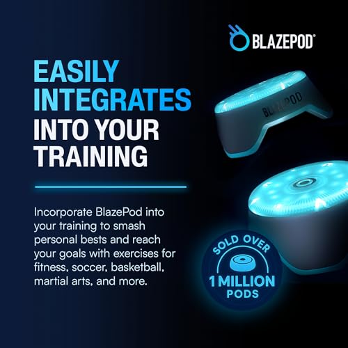 BlazePod Reaction Training Kit Smart Pods for Speed, Agility & Cognitive Drills - Pro-Level Training for Athletes, Trainers, Therapists & Coaches - App Access Included (4 Pods) - color: 6 Pods | Trainer Bundle
