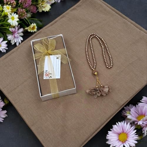 SAIKA 4 PCS Muslim Women Soft Premium Hijab, Scarves Shawl, Long Scarf Wrap, Scarves with Gift package, Islamic gift for her - color: Light Brown