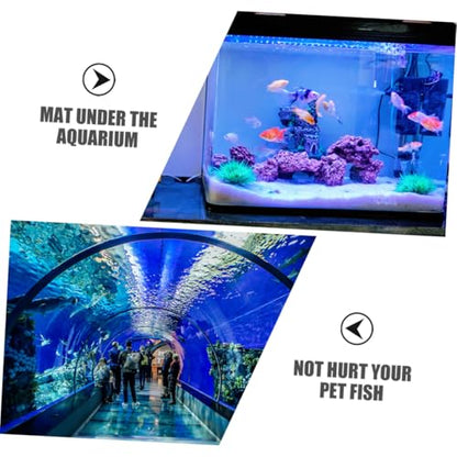2pcs Thickened Nonslip Aquarium Pad Cushioning Mat for Fish Tank Bottom Heat Preservation Water Absorption Easy to Cut for