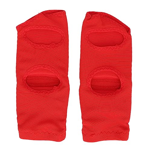 Boxing Foot Protector for Adults, Taekwondo Foot Gear, Non Slip Impact Ankle Protection Pads with Foam Liner, Red Unisex Training Foot Protector for Martial (S)