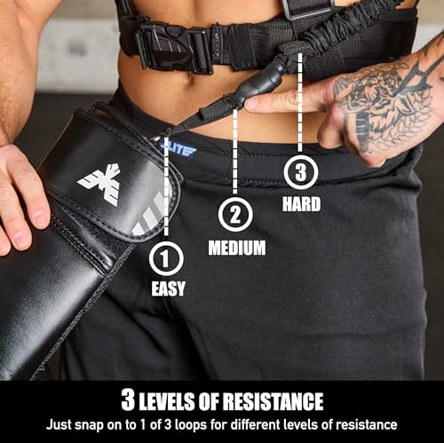 Elite Sports Kids Boxing Harness with 6oz Gloves – Adjustable Resistance Bands (3 Levels), Stability Strap, Padded Shoulder & Back, Ballistic Nylon, Quick-Release Buckle – Youth Training Gear