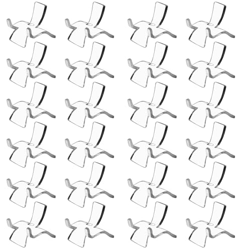 Bonsicoky 24 Pcs Acrylic Easel Display Stands, Small Size | Versatile Acrylic Holders, For Crystal Geodes, Rocks, Minerals, Treasured Collectibles