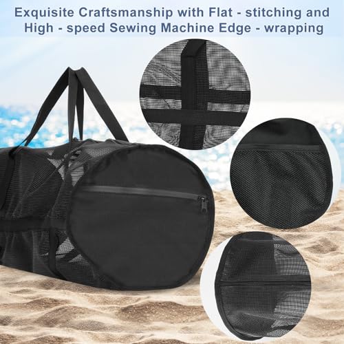 Diving Mesh Duffel Bag Large Capacity, Quick-Dry Ventilation System Mesh Duffel Bag for Scuba Diving, Snorkeling & Spearfishing Ideal Beach Travel Companion with a Splash-Proof Phone Pocket