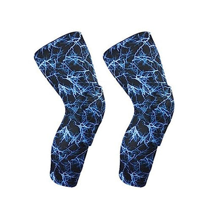 Knee Pads for Youth Adult, Basketball Knee Brace Support, Collision Avoidance Kneepad Compression Calf Shin Sleeve for Football Cycling -1Pair (Blue#1,X-Large)