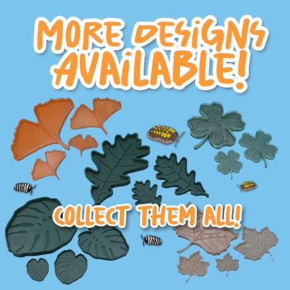 Isopod Leaf Feeding Dish Nature Inspired for Insects & Small Animals (Pack of 3) (Translucent Olive, Jumbo) - color: Translucent Olive, size: Jumbo