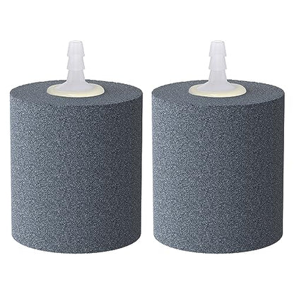 Pawfly Aquarium Air Stone 2 Inch Fish Tank Air Stone Bubbler Cylindrical Bubble Release Tool Oxygen Diffuser for Air Pump Fish Tank Bucket Small Pond and DWC System, 2 Pack - size: 2x2" (2 Pack)