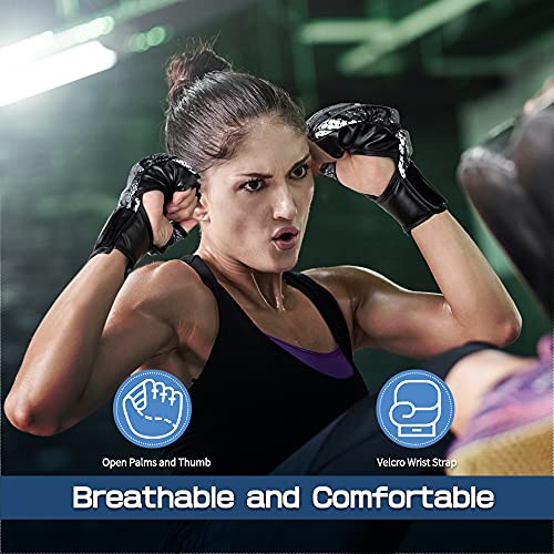 Punch Bag Training Gloves, LangRay MMA Grappling Gloves for Sparring Martial Arts Boxing Training for Adults and Kids - size: Medium, style: MMA