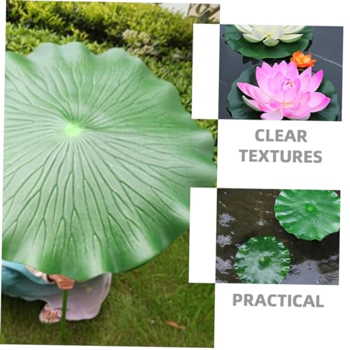 2pcs Simulated Lotus-Leaves Floating Decoration for Aquariums Realistic Fish Tank Ornament Lightweight Design for Aquatic Displays