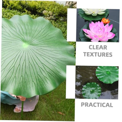 2pcs Simulated Lotus-Leaves Floating Decoration for Aquariums Realistic Fish Tank Ornament Lightweight Design for Aquatic Displays