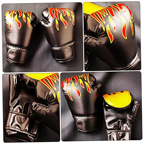 Sosoport 1 Pair Kickboxing Children's Boxing Gloves Glove Mittens Boxing Gloves Boxing Gloves for 3-8 Years - color: Black