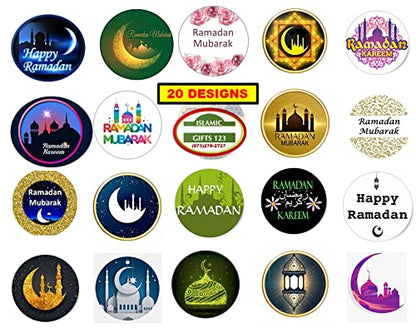 Ramadan Mubarak Stickers 100 Ramadan Kareem Stickers Novelty رمضان مبارك Ramadan Gifts Quran Gifts Quran Ramadan Decoration Islamic Gifts 123 - style: 100 Stickers 1.5"