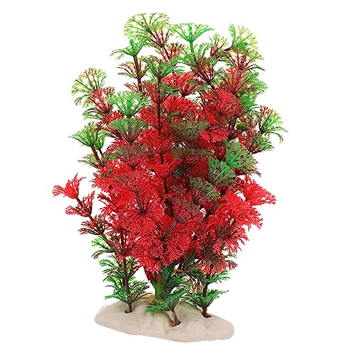 balacoo Delicate Decorative Fake Plant for Aquarium Fish Tank Plastic Artificial Aquarium Decor Lifelike Desktop Fish Tank Accessory Natural Landscape Enhancement Safe for Aquatic Pets