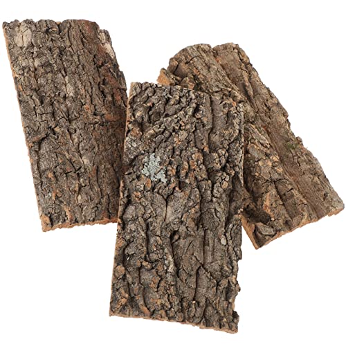 POPETPOP 3pcs Cork Terrarium Background Reptile Tank Tree Bark Backdrop Wall 3D Habitat Climbing Mat for Lizard Turtle Gecko Bearded Dragon
