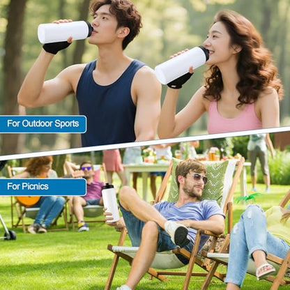 LemonRoad 12 Pack Squeeze Water Bottles Reusable 20 oz Plastic Sports Water Bottle with Pull Top Lid, Bike Cycling Gym Sport, Dishwasher Safe(White) - color: White