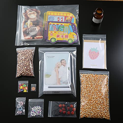 5Mil 1"x1" 100Pcs Small Plastic Bags Resealable Zip Seal Lock Poly Baggies | Macoota Thick Mini Clear Reclosable Zipper Bags for Jewelry,Pills,Earring,Coins.Easy To Pack Diy Materials or Products - size: 1x1inch