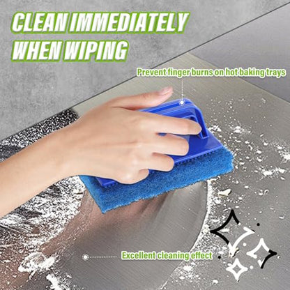 5 Pack Electric Cleaning Brush Pad Kitchen Bathroom Household Cleaning Pad Swimming Pool wall Cleaning Brush Heavy Duty Griddle Scrubber Scouring Pad and 1 Pack Handle kit(Blue) - color: Blue