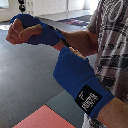 Forza Sports 120" Mexican Style Boxing and MMA Handwraps - color: Columbia Blue