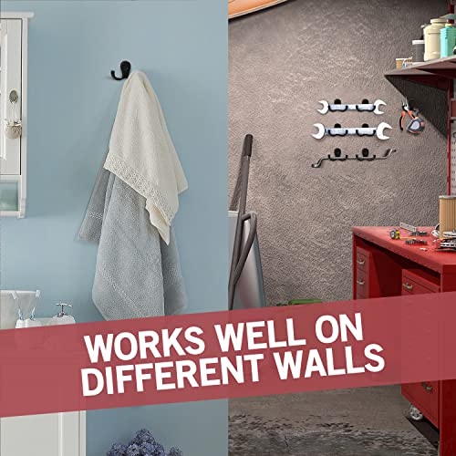 Jack N’ Drill Coat Hook 5+1 Pack in Matte Nickel, Heavy Duty and Easy to Install Two-Prong Wall Hooks for Towels, Coats, Hats, Bags and Robes Ideal for Use at Home, Kitchen, Bathroom and Office - color: Matte Nickel