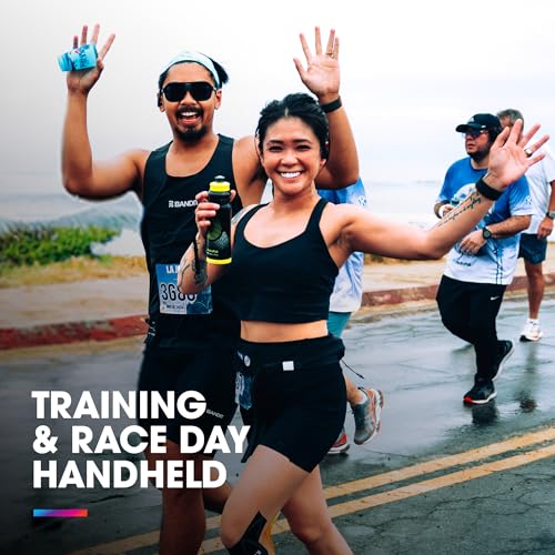 HydraPak Tempo Pro 400ml - Handheld Running Squeeze Bottle for Training and Race Day Hydration with Removable Strap (400ml/13oz) - White - color: White, style: 400ml