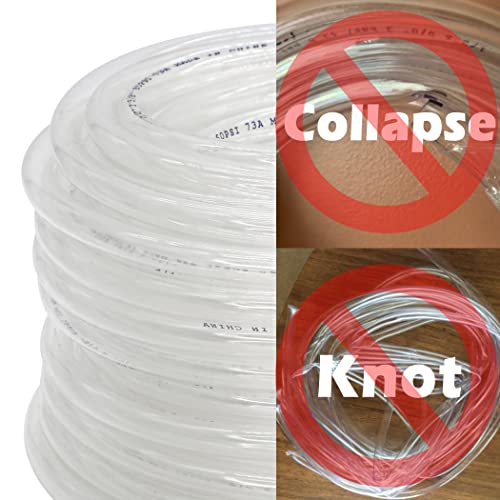 DAVCO 5/8" ID x 50ft Clear Vinyl Tubing, Low Pressure Flexible PVC Tubing, Heavy Duty UV Chemical Resistant Lightweight Plastic Vinyl Hose, BPA Free and Non Toxic - size: 5/8"ID, style: 50 Feet