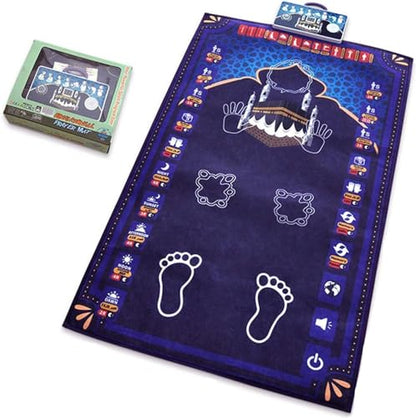 Adult Educational Interactive Prayer Mat-Islamic Gifts Muslim Purple - style: Purple-MMM
