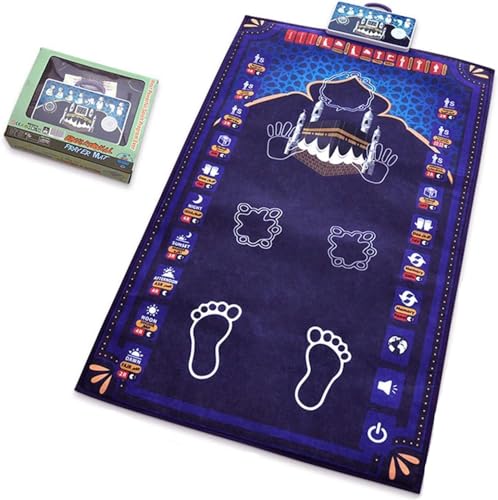 Adult Educational Interactive Prayer Mat-Islamic Gifts Muslim Purple - style: Purple-MMM