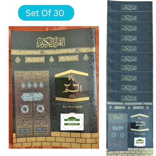 Para Set of the Holy Quran (Large bold script with 9 lines) 30 Seperate sections Quran Set Black & White