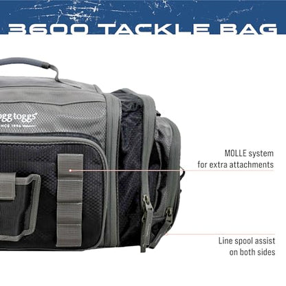 FROGG TOGGS Heavy Duty Fishing Tackle Duffle Bag, Black, 3600 - color: Black, style: 3600