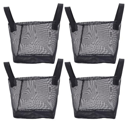 Fabater 4PCS Aquatic Plant Pots, Reusable PVC Pond Planting Bags with Sturdy Handles, Aquatic Plant Baskets, Grow Bags for Island Live Aquarium Flowers, Convenient to Storage (Square) - size: Square