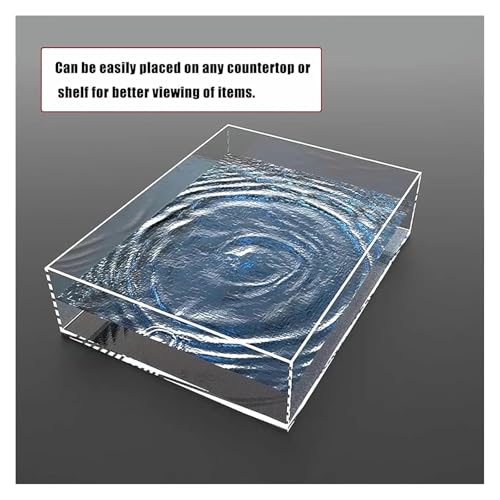 Acrylic Shallow Water Tank, Photography Tray Display Cabinet, Shallow Water Tank, Portable Food and Cosmetics Storage Box(50x40x6CM/19.6x15.7x2.3in) - size: 50x40x6CM/19.6x15.7x2.3in