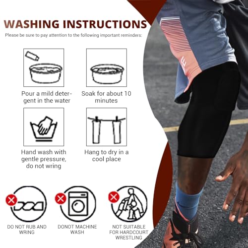 PISIQI Knee Pads Compression Pads Long Leg Sleeve Collision Avoidance Brace Protection Knee Sleeve for Basketball Football Volleyball Cycling (1 Pair) - color: Ni Cai Black, size: XX-Large