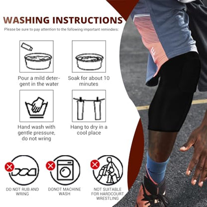 PISIQI Knee Pads Compression Pads Long Leg Sleeve Collision Avoidance Brace Protection Knee Sleeve for Basketball Football Volleyball Cycling (1 Pair) - color: Ni Cai Black, size: Medium