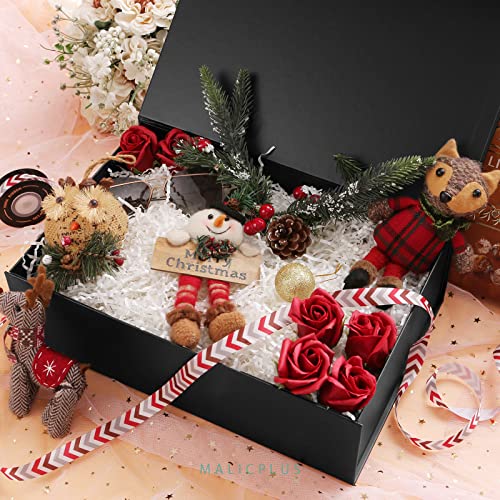 6 Large Black Gift Boxes with Magnetic Lid 13.5x9x4.1 Inch - color: Black, size: 1 Count (pack of 6)