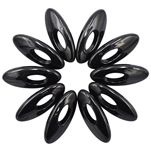 Black Scarf Safety Pins, Plastic Cover Pins Oval Safety Pin For Safety Locking Clothes Brooch Pins Scarf Clips Set of 30 Hanycon