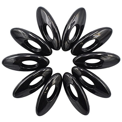 Black Scarf Safety Pins, Plastic Cover Pins Oval Safety Pin For Safety Locking Clothes Brooch Pins Scarf Clips Set of 30 Hanycon