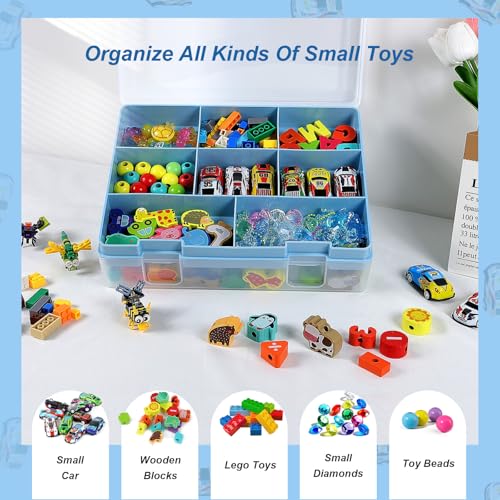 CGCG Plastic Craft Storage Box Organizer with Removable Tray | Portable container with handle, utility case for beads, tools, sewing, playdoh, fishing tackle, hobby and small parts