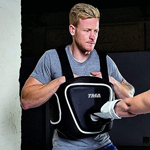 TMA Boxing Belly Pad Chest Guard MMA Body Protector Martial Arts Rib Shield Armour, Muay Thai, Kickboxing, Taekwondo Training, Maximum Durability, Secure Fit