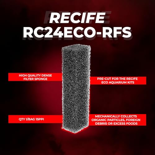 Aquatop Recife Eco Series Replacement Filter Sponge - 24 & 40 Gal – High-Efficiency Aquarium Filter Foam - Easy to Install and Maintain - RC24ECO-RFS