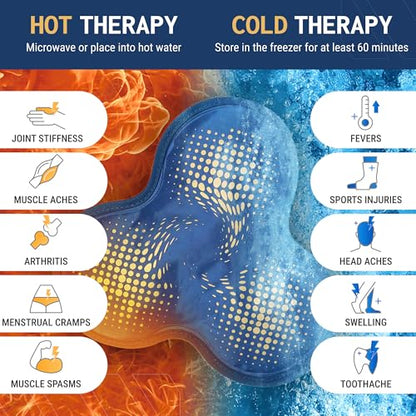 Reusable Hot and Cold Gel Ice Pack for Shoulder, Rotator Cuff, Knee, Back, Head, Eyes, Elbow, Hip - Leak Proof Post Surgery Heat & Cold Therapy Compress by FIGHTECH (Hinge Joint, Single) - size: Large (Single)