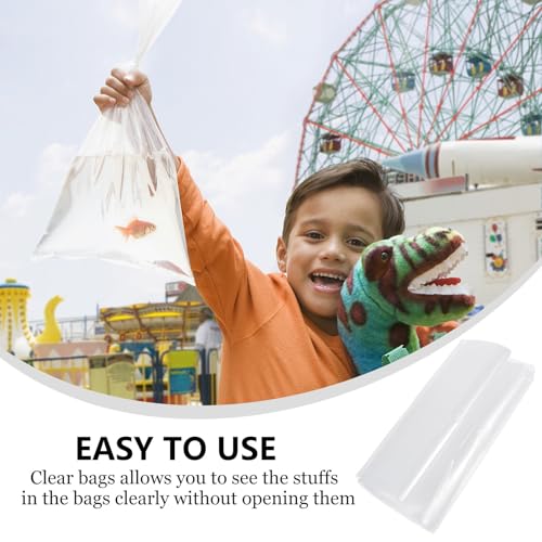 SHINEOFI 50pcs Live Fish Packing Bags Leak-proof Plastic Fish Transport Bags 20x44cm Thick 12mil Flat-sealed for Aquarium Shipping