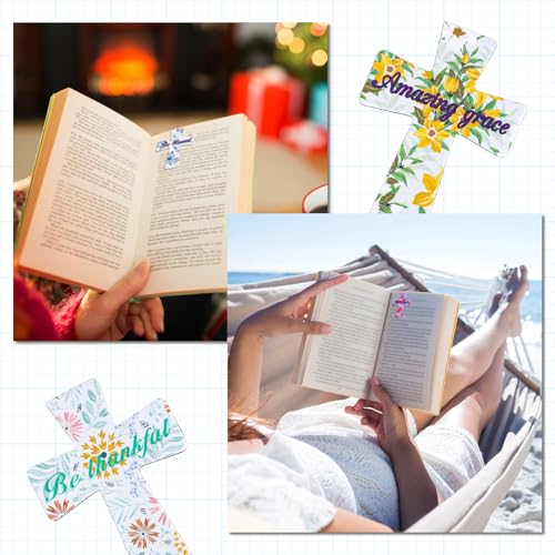 48 Pcs Magnetic Bookmarks Christian Bookmarks Bible Verses Book Markers Religious Magnetic Page Clips for Women Student Mother's Day Reading Gifts School Supplies