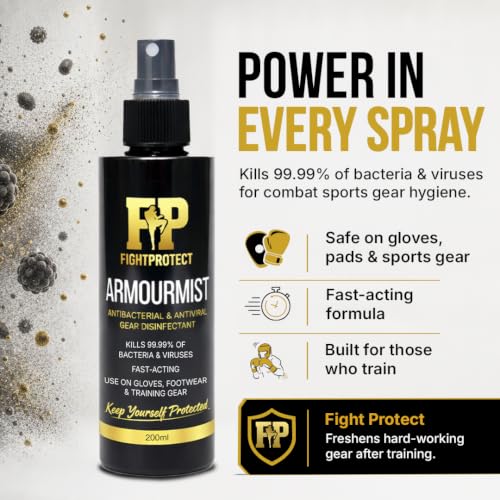 ArmourMist Sports Gear Cleaning Spray 6.76 fl oz – Deep Cleans Sweat and Grime from Boxing Gloves, MMA Gear & Gym Equipment – Fast Acting Formula