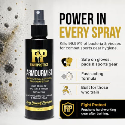 ArmourMist Sports Gear Cleaning Spray 6.76 fl oz – Deep Cleans Sweat and Grime from Boxing Gloves, MMA Gear & Gym Equipment – Fast Acting Formula
