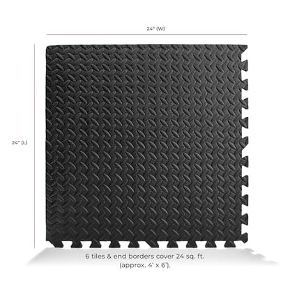 Sunny Health & Fitness Tri-Folding & Puzzle Exercise Mats – Extra Thick, Durable, Non-Slip, Water-Resistant Cushioning for Home Gym, Yoga, MMA, Gymnastics, Cardio, and Core Workouts - style: 6 FT x 4 FT