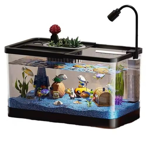 GarveeLife 4 gal Small Fish Tank, Betta Fish Tank kit with LED Light, Oxygen Generator, Fish Tank Starter Kits for Beta,Goldfish
